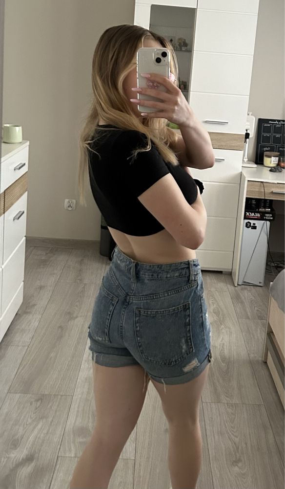 szorty jeansowe h&m