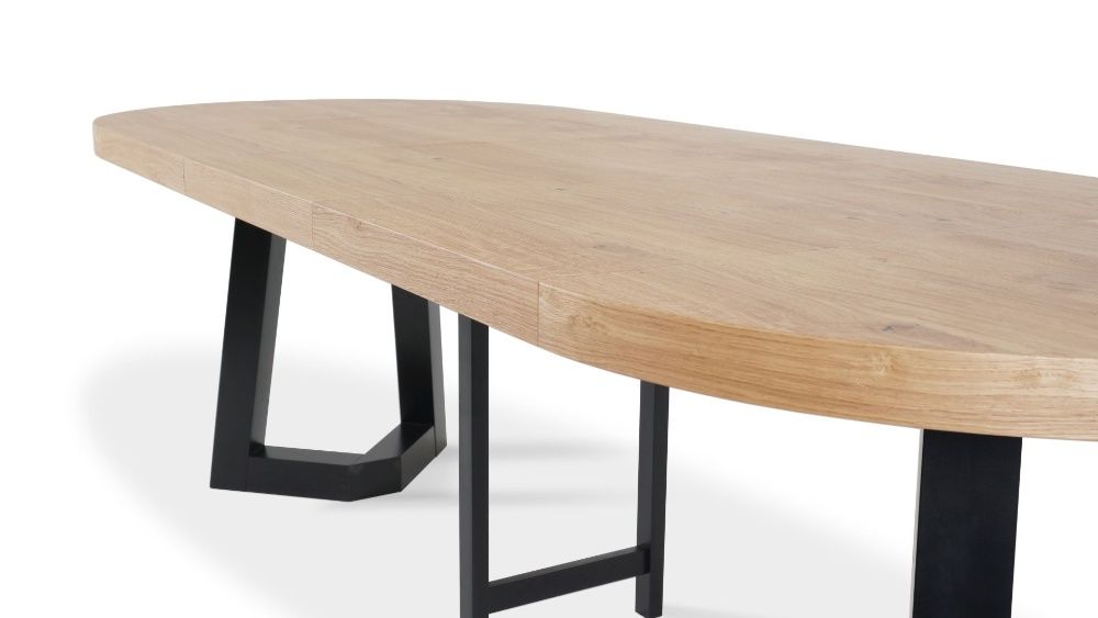 Stół Okrągły Flamingo fi 110 rozsuwany 290 cm Dąb