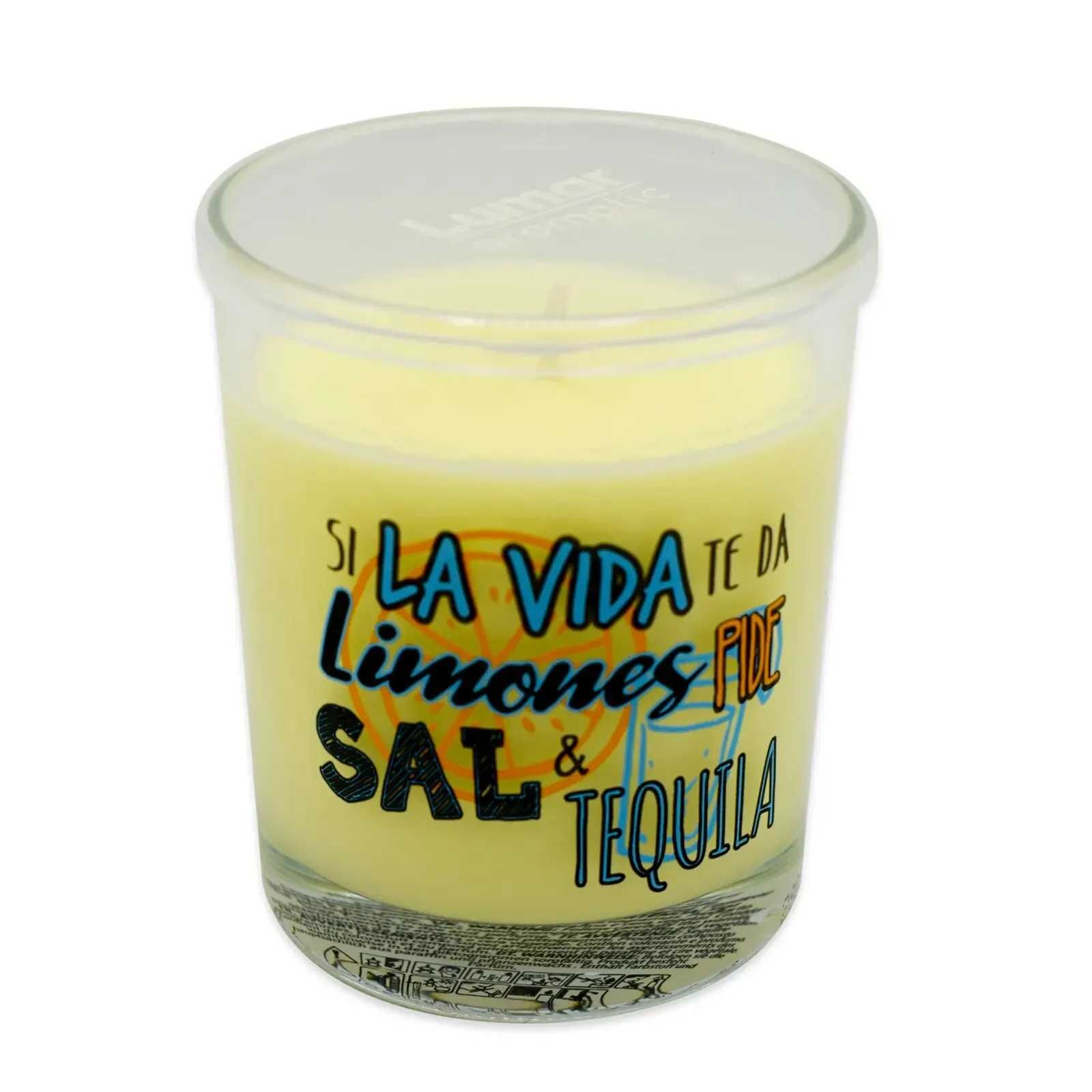 Świeca zapachowa w pojemniku szklanym. Tequila.
