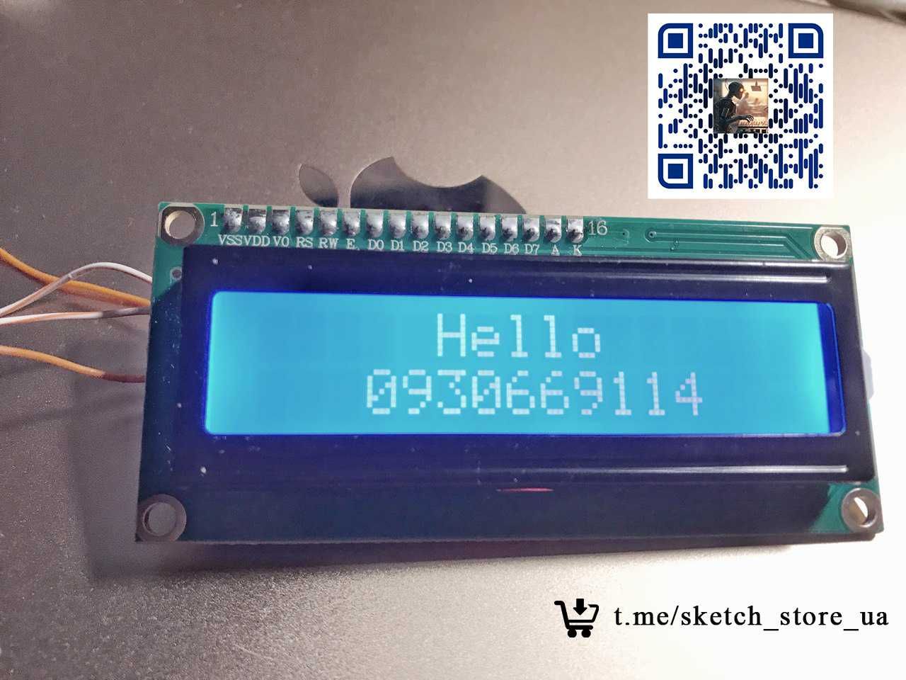 LCD 1602 16х2 \ 2004 20x4 модуль с припаянным i2c (Arduino)