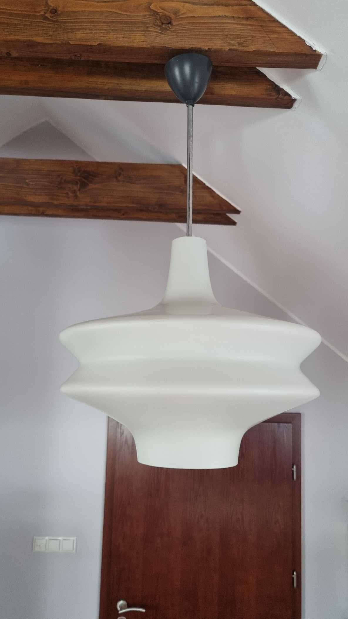 Duża lampa opalinowa Mid Century Design Czechosłowacja Napako PRL