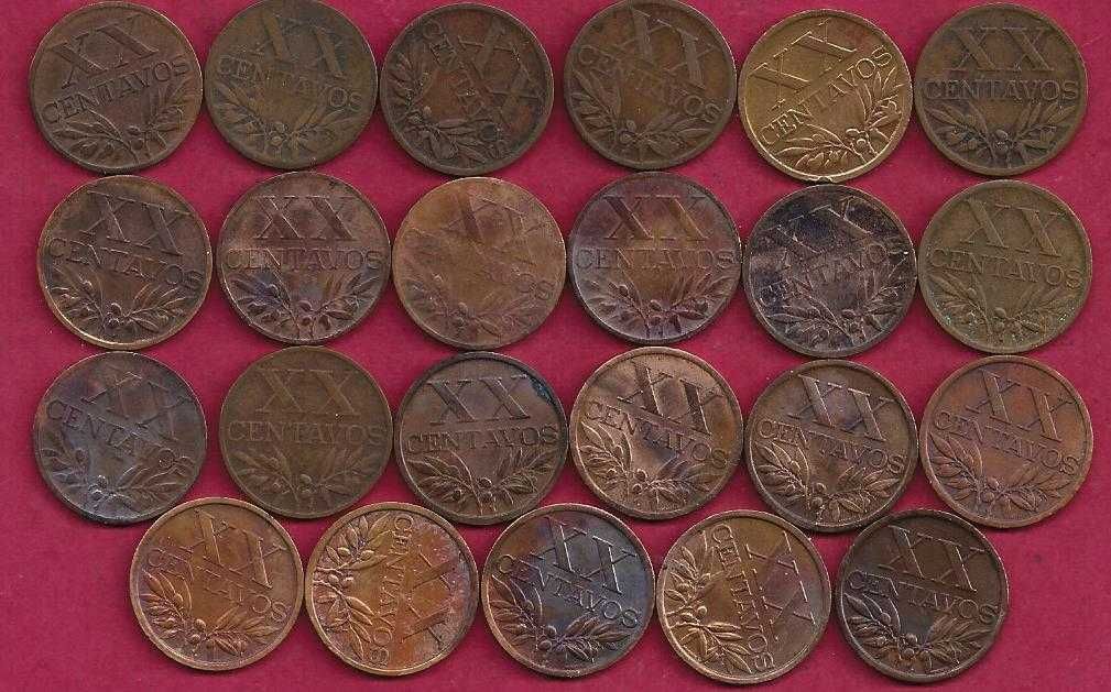 Coleção   Completa  XX  Centavos  de 1942 a 1969 -- 23 Moedas