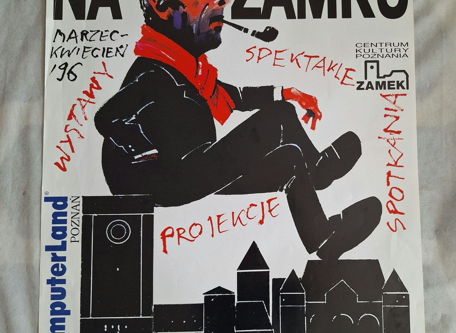 Plakat Gombrowicz na zamku Poznań 96