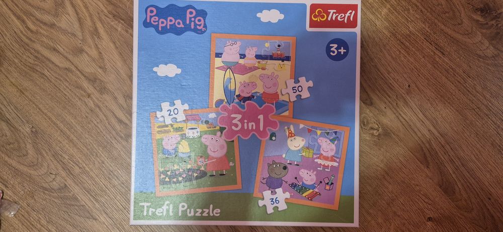 Puzzle świnka peppa 3w1