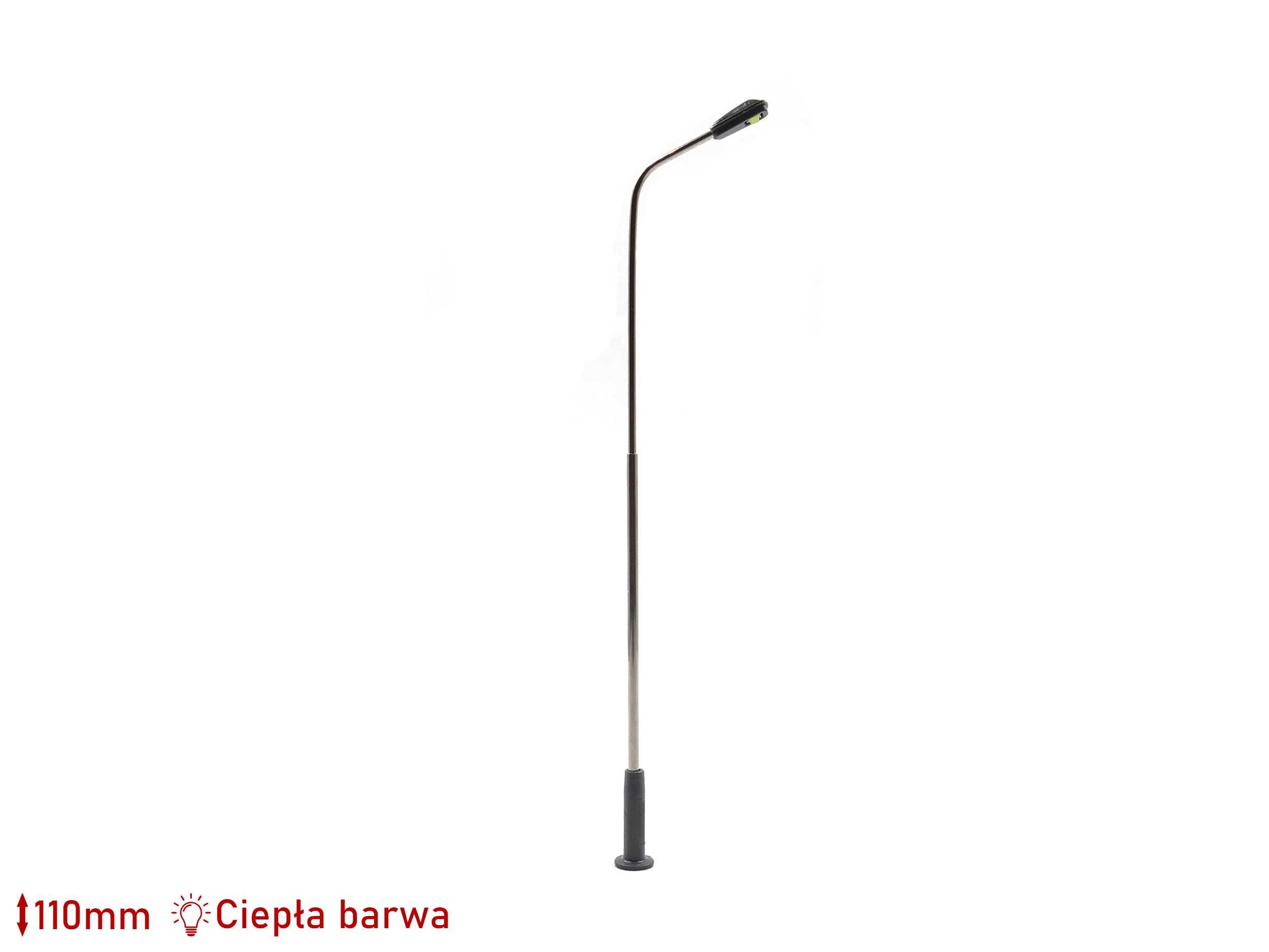 Latarnia uliczna H0 1:87 stal LED SMD ciepła barwa