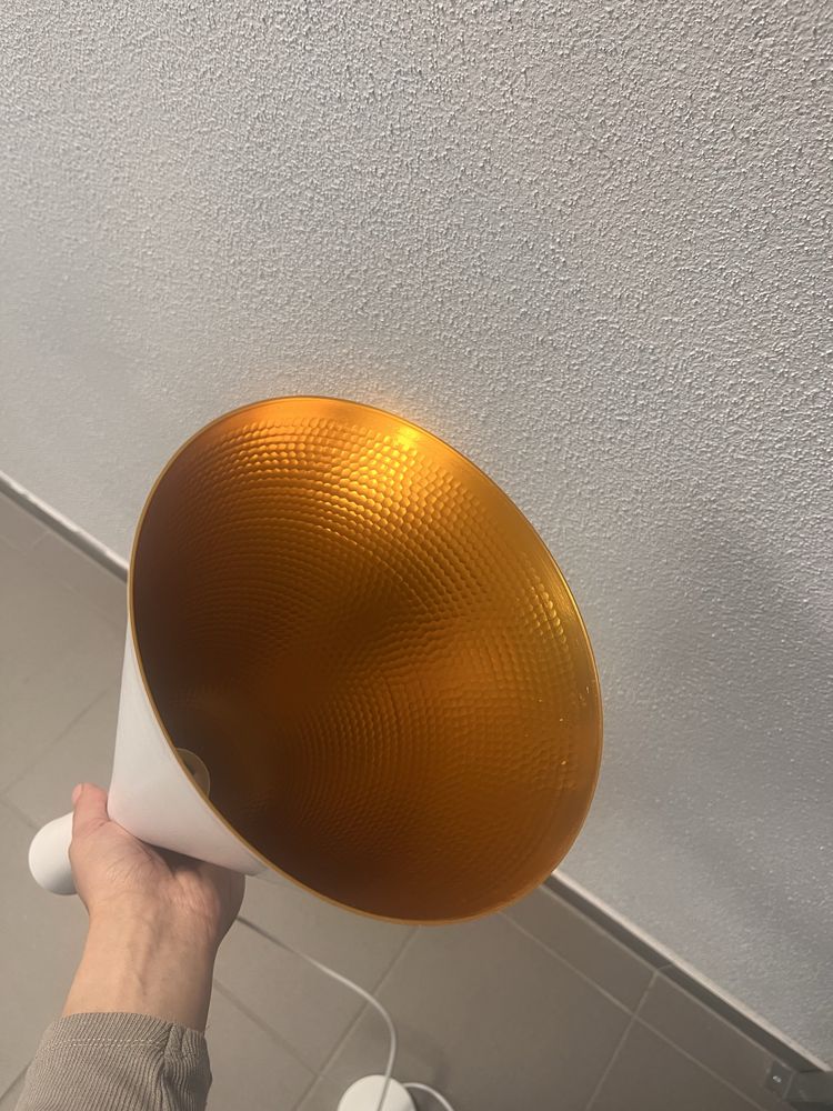 2 lampy wiszące biało-złote
