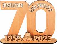 giftota oryginalna drewniana tabliczka 2023 na 70 urodziny akcesoria