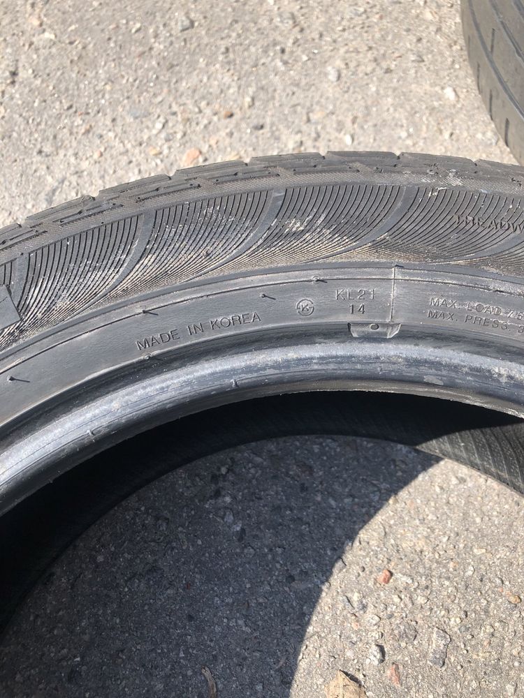 Продам летние шины KUMNO 225/55 r18 Корея