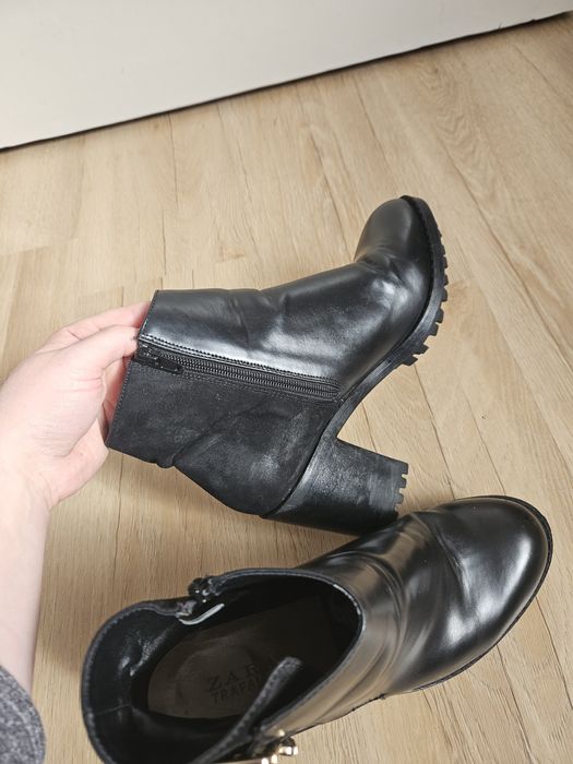 Botki na obcasie Zara 39