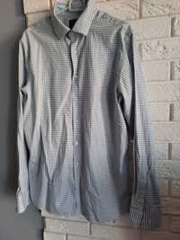 Reserved r. XL slim fit koszula męska w krate kratke długi rękaw