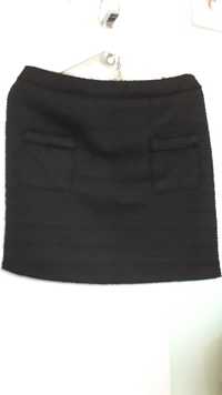 Spódnica wełniana czarna mini 40 Orsay L