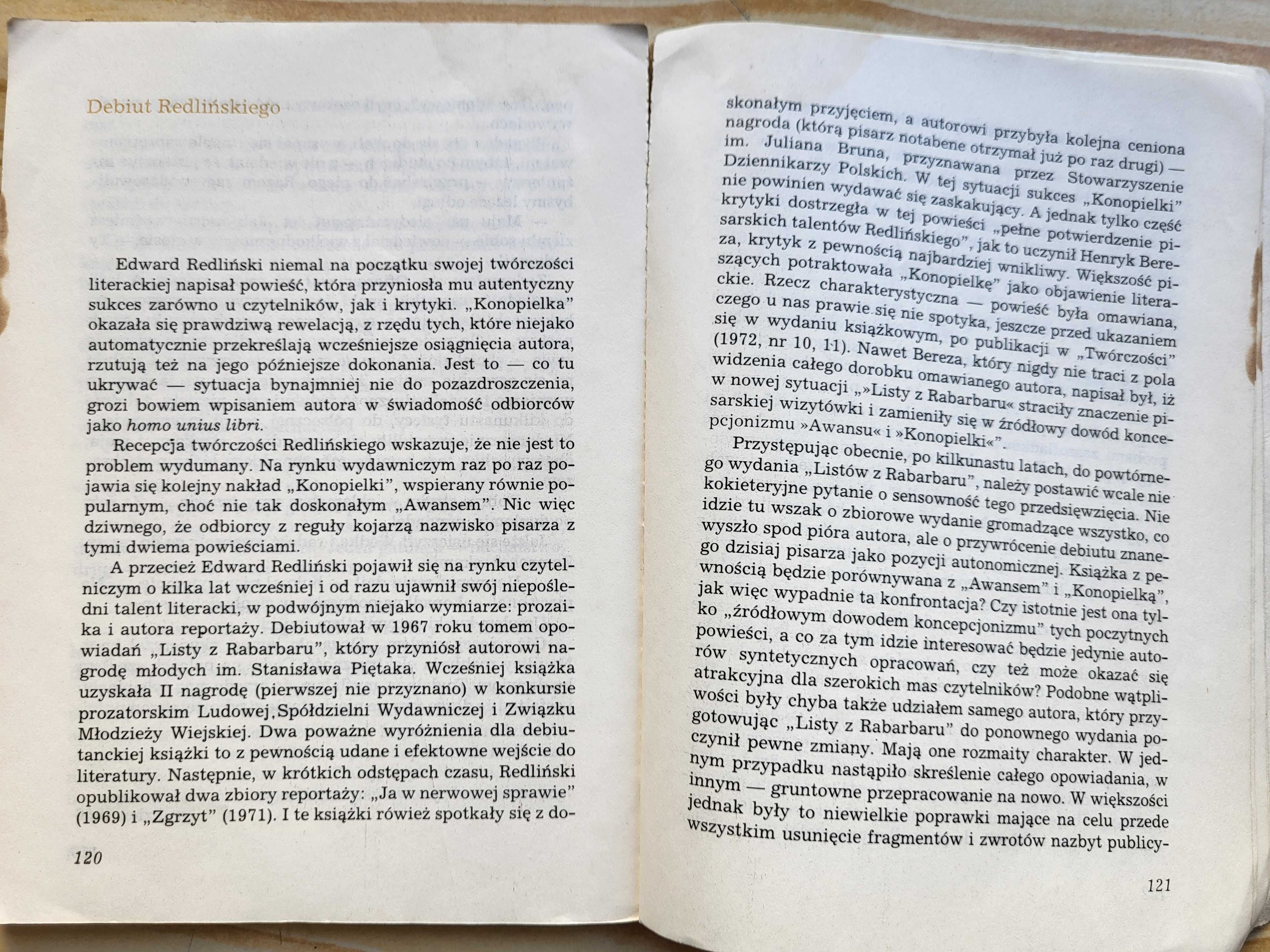 Edward Redliński "Listy z Rabarbaru" - stan DOBRY - B. TANIO!