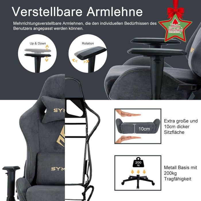 Nowy fotel biurowy / krzesło gamingowe / SYMINO / komputerowe !K508!