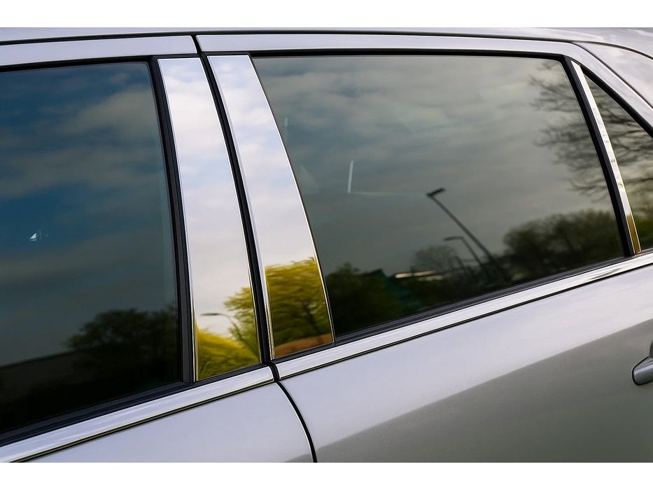 Mercedes E-сlass W210 Хром накладки на дверные стойки Carmos