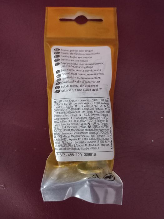 4 parafusos O8xL40mm Standers