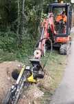 Trincheira  com maquina DIGGA Bobcat Kubota