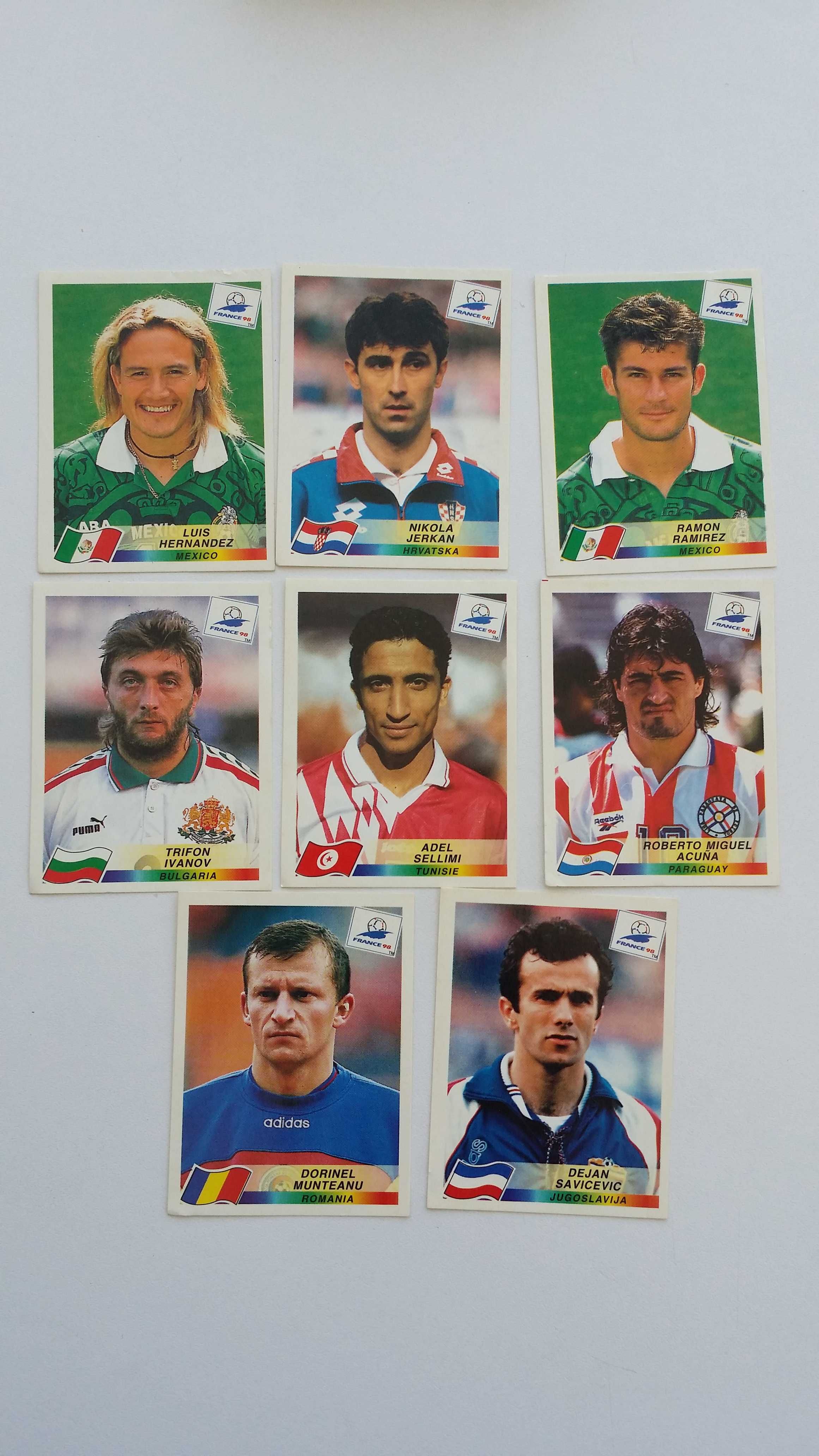 Cromos caderneta Panini Mundial 98 France