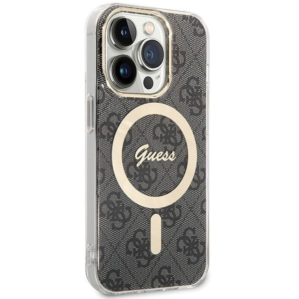 Etui Guess 4G MagSafe do iPhone 15 Pro Max 6.7" - Czarny