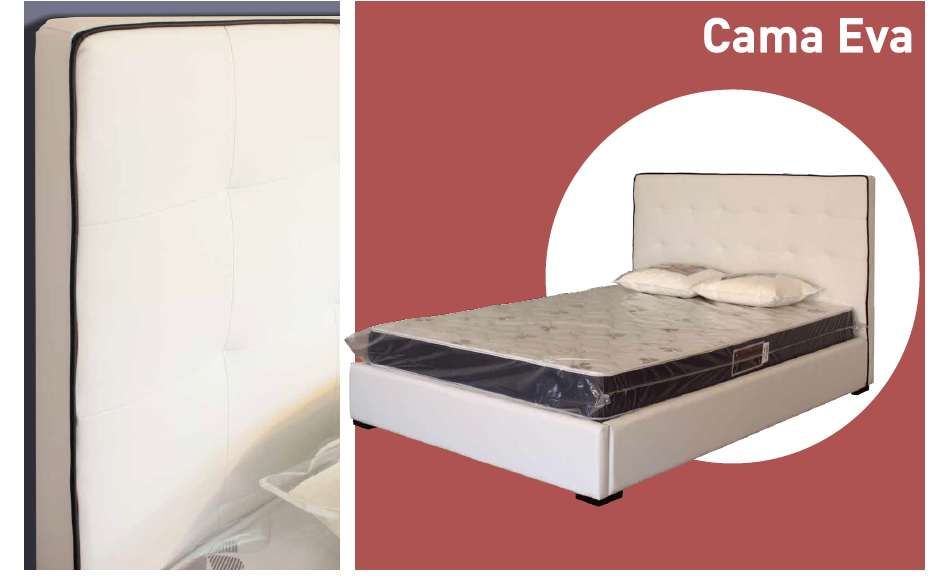 Cama 91 Estofada Nova + Estrado + Colchão (Fabricante)