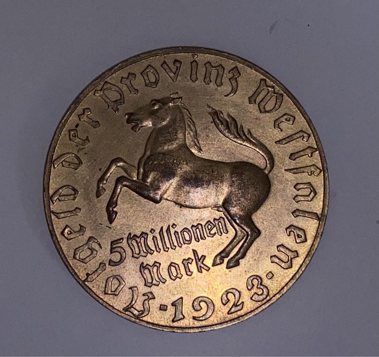 Moneta 5 milionów Marek 5 millionen Mark antyk niemiecka nr 2