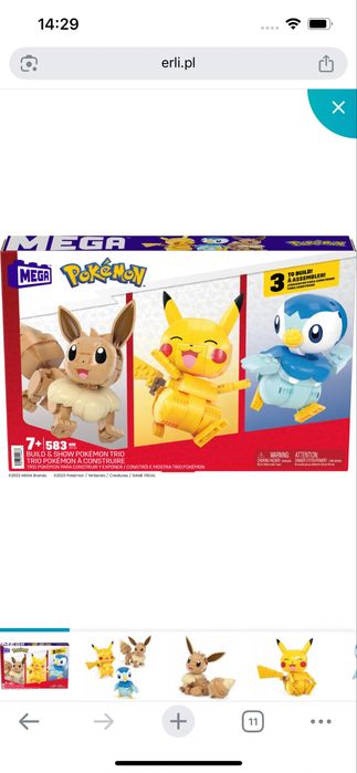 Mega zestaw klocow pokemon