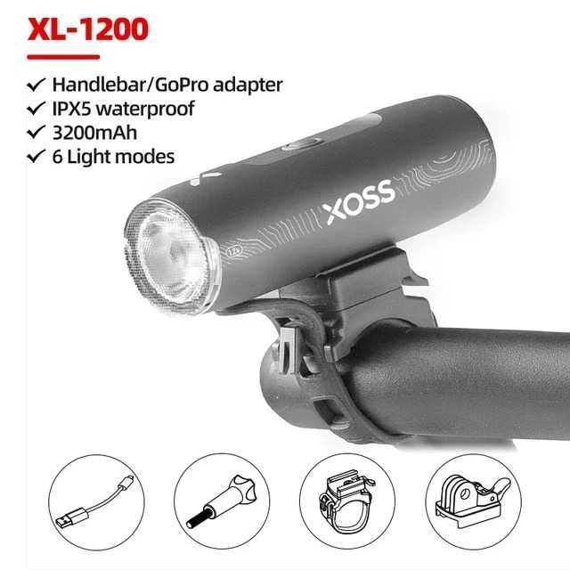 Велофара XOSS XL-1200 / 800 велосипедный фонарь Кронштейн