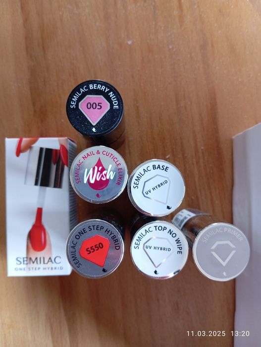 Zestaw do stylizacji paznokci Semilac One Step Hybrid + lampa UV