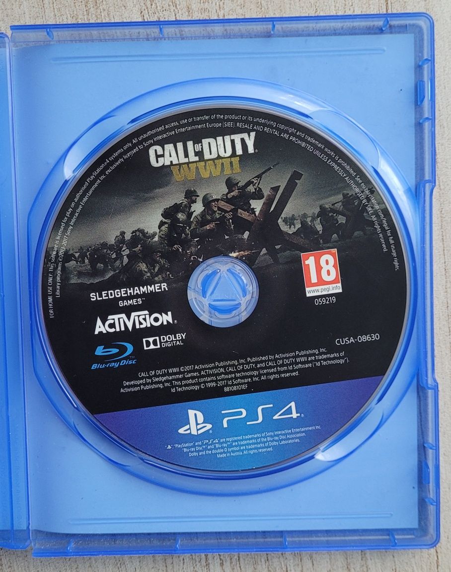 Продам диск с игрой CALL OF DUTY: WW2 PS4/PS5