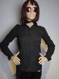 czarna bluzka damska z długim rękawem Zara XS