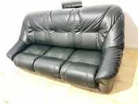 Sofa cama em couro