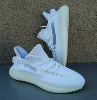 Adidas Yeezy Boost 350 кроссовки мужские белые текстиль 43