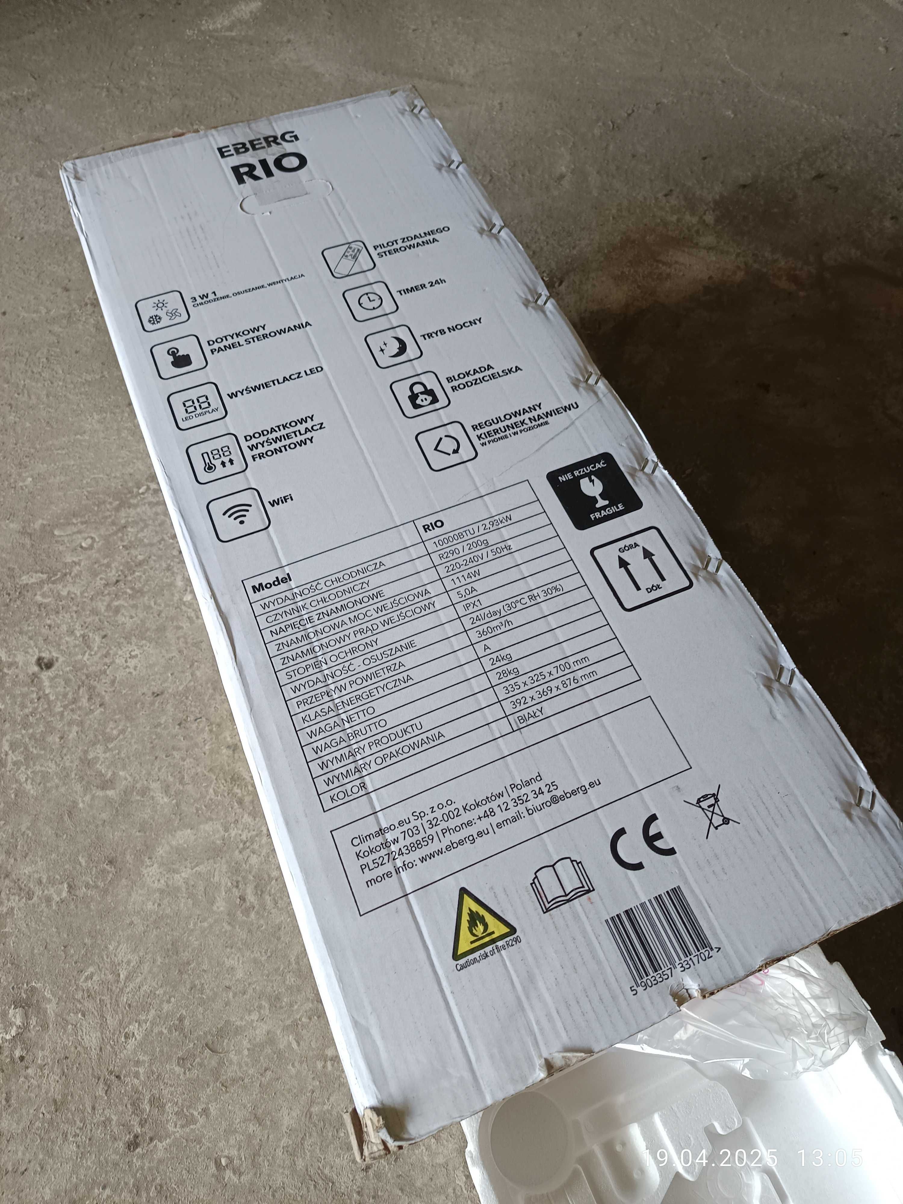 Klimatyzator przenośny EBERG RIO 3kW