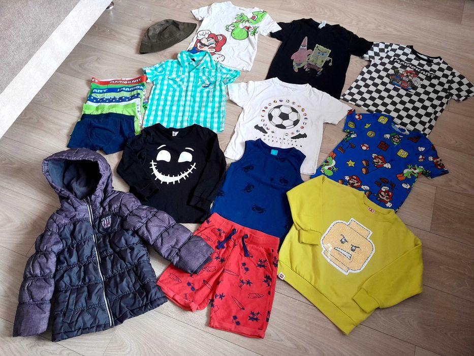 110/116 Paczka ubrań chłopięcych lato jesień ubrania chłopięce