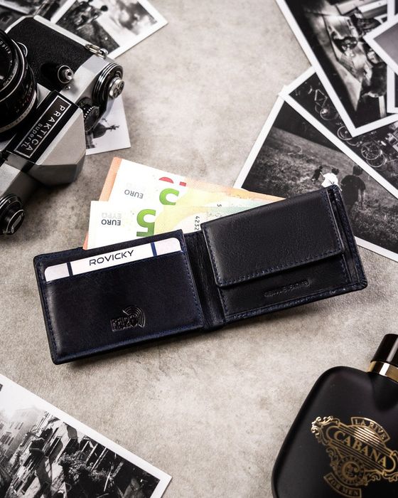 mały, skórzany portfel męski bez zapięcia - buffalo wild