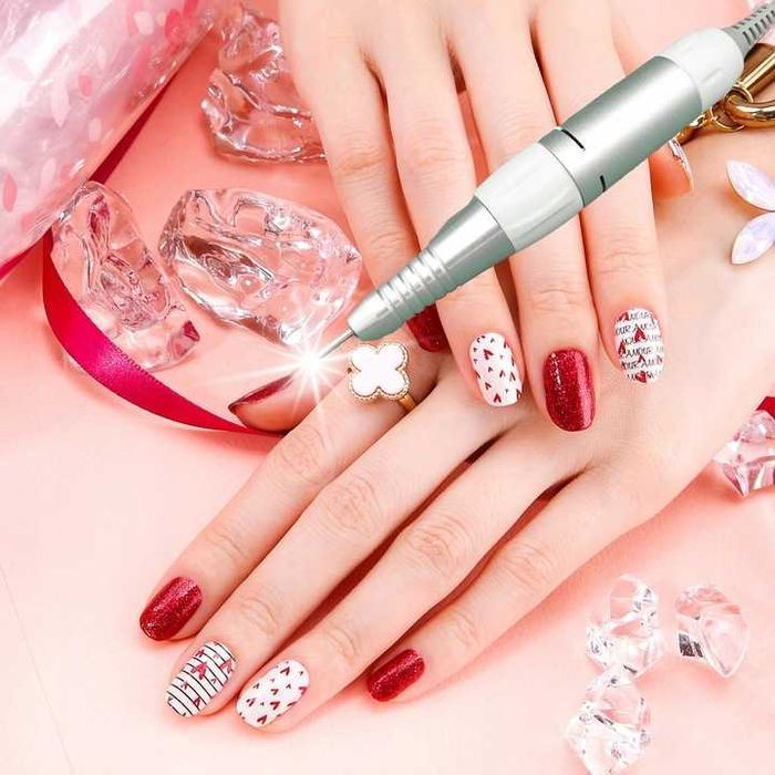 Frezarka do Paznokci 65W + FREZY Do Manicure i Pedicure MOCNA Biała