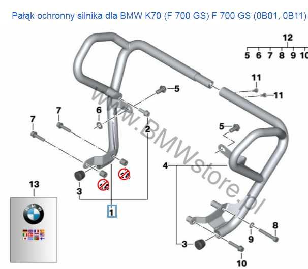 Gmole  F700gs F800gs F650gs Oslony silnika palak ORYGINAL!