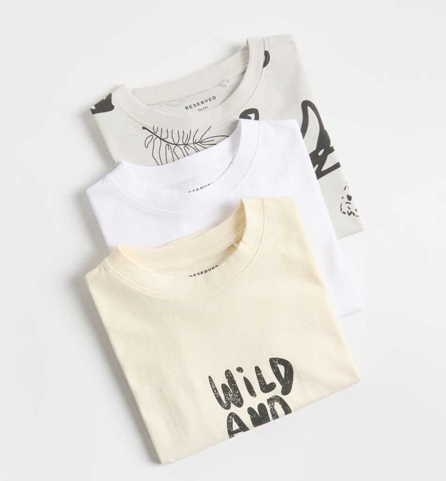 Reserved T-shirt 3-pak dla chłopca nowe