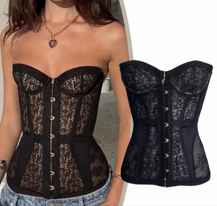 Корсет Agent Provocateur чорний бежевий в наявності