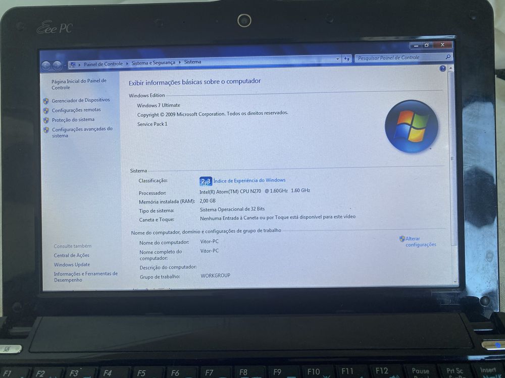 Portátil Asus Eee pc