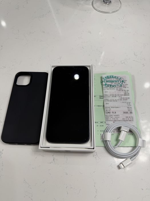 Iphone 14 126gb Black, jak nowy, caly komplet, dowod zakupu