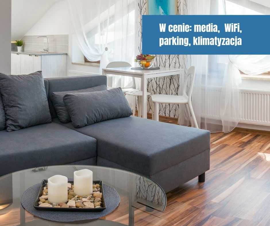 Klimatyzowana kawalerka na wynajem w Pszczynie. Parking, media w cenie