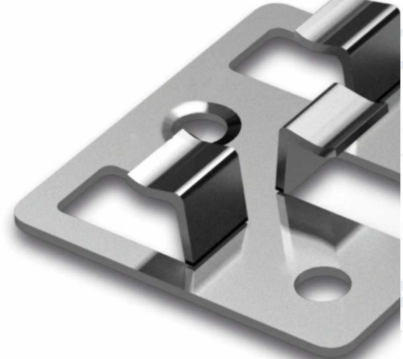 Кріплення для терасної дошки "НЖК" нерж. (4 леп.) 8мм (200шт)