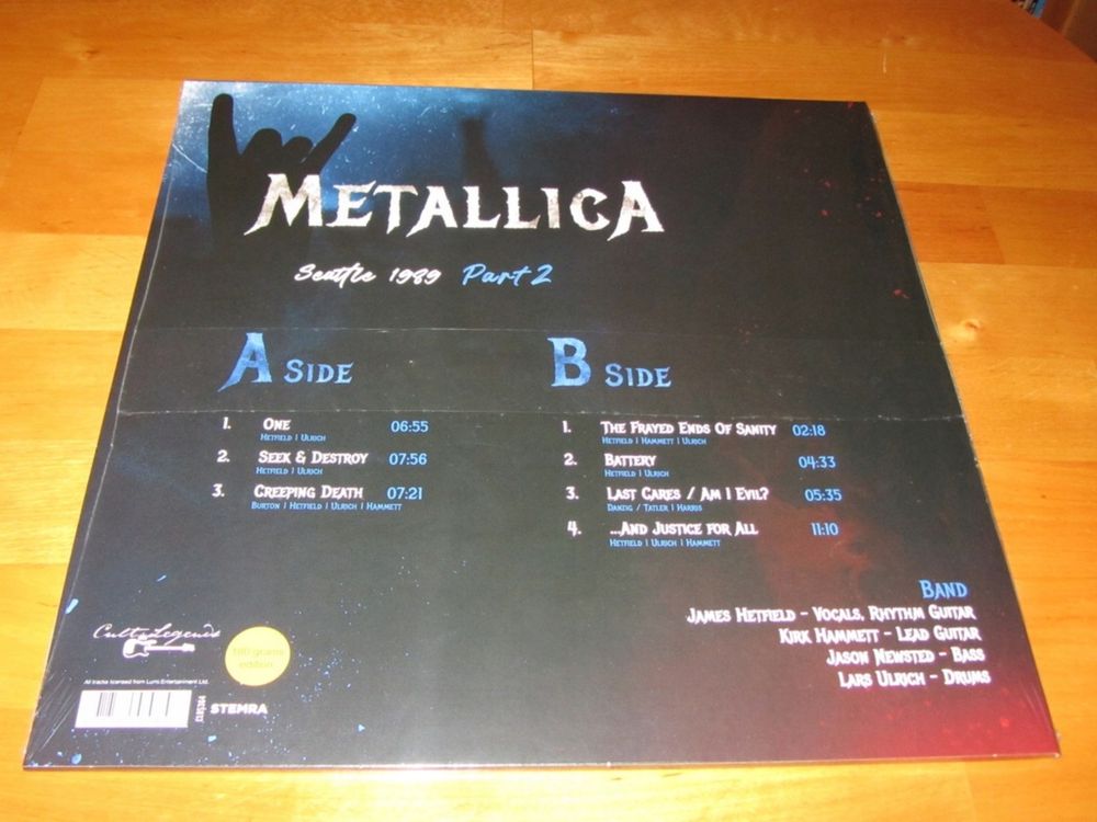 METALLICA -Seatle 1989 part. 2 Lp.