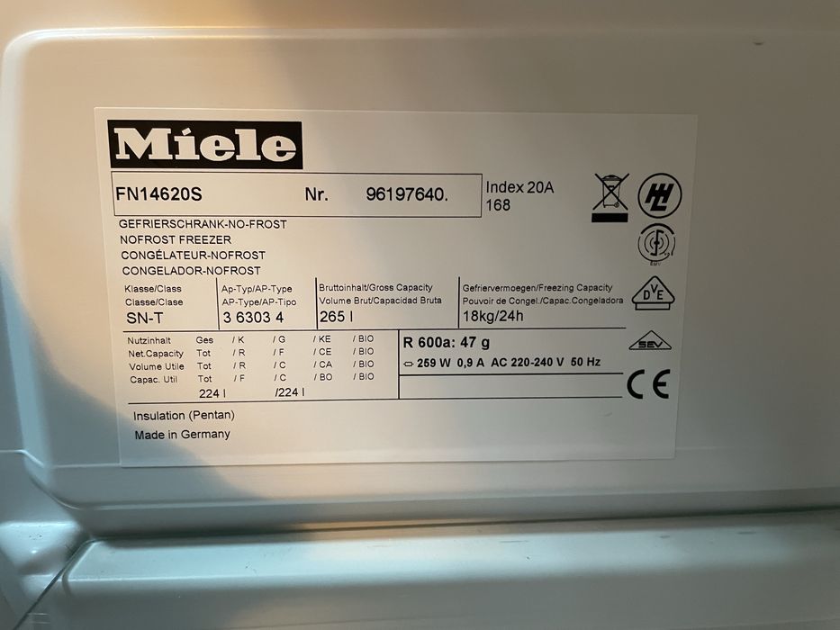 Морозильная камера Miele no frost из Германии 7 ящ 265 л 2022 г.в.