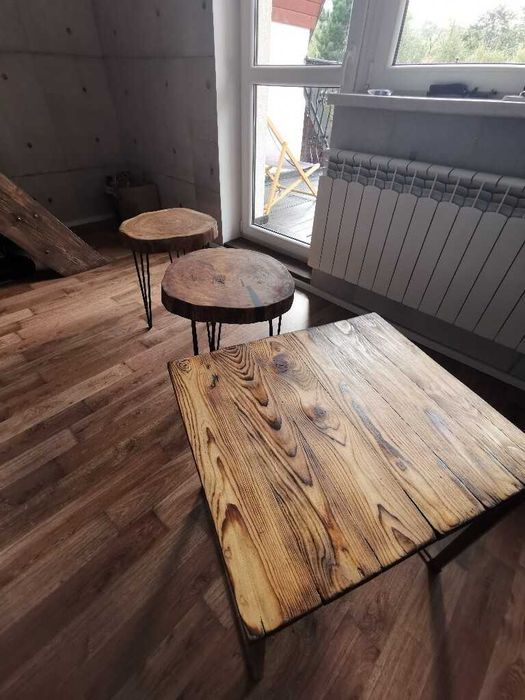Stolik drewniany – ręcznie robiony, na zamówienie, unikat