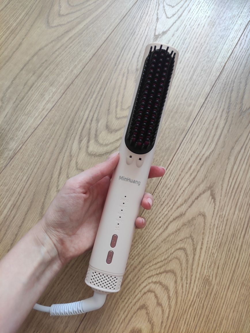 Hair straightener comb grzebień prostujący z lokówką szczotka prostują