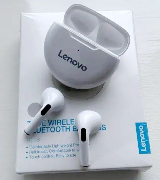 Беспроводные наушники Lenovo HT38 Bluetooth 5.0 сенсорные с микрофоном