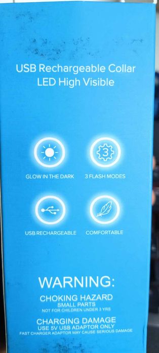 Świecąca Obroża LED Niebieska