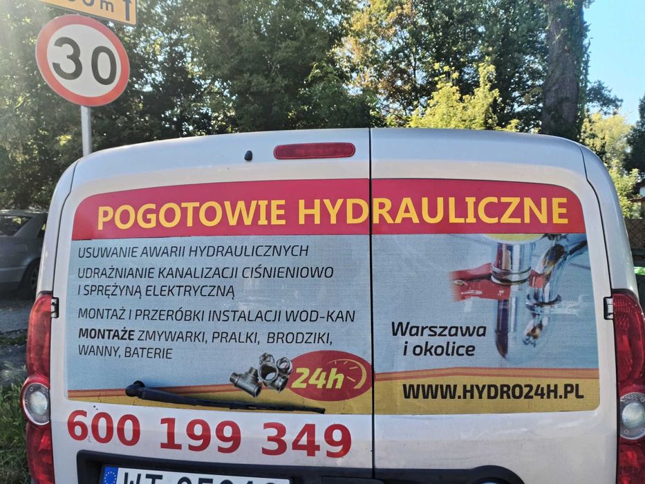 hydraulik wawerski 24h/7 udrażnianie kanalizacji sprężyną elektryczną
