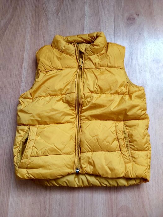 Kamizelka bezrękawnik ocieplany żółty miodowy polarowy roz 104